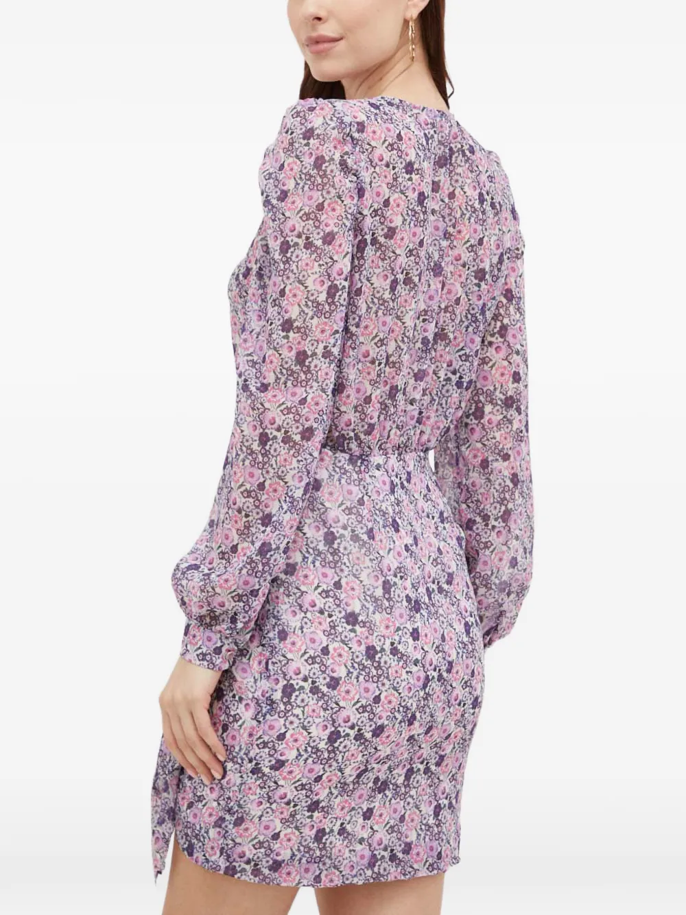 Morgan Mini-jurk met bloemenprint Paars