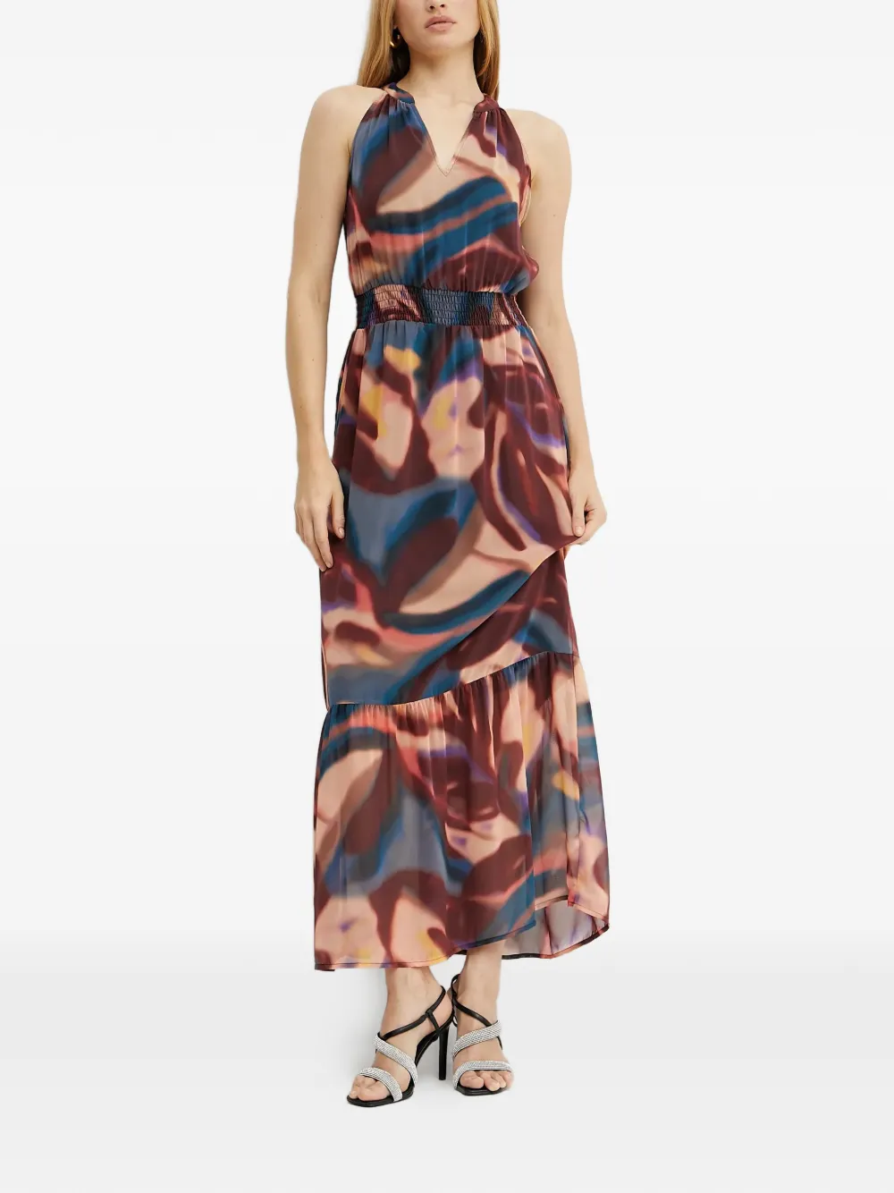 Morgan Midi-jurk met halternek Bruin
