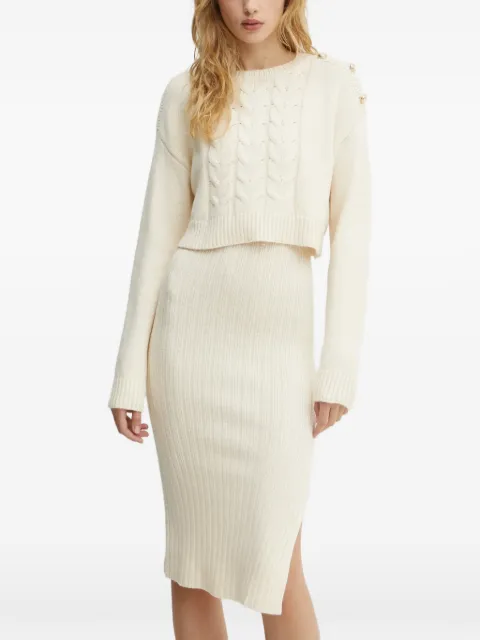 Morgan knitted midi dress and sweater set
