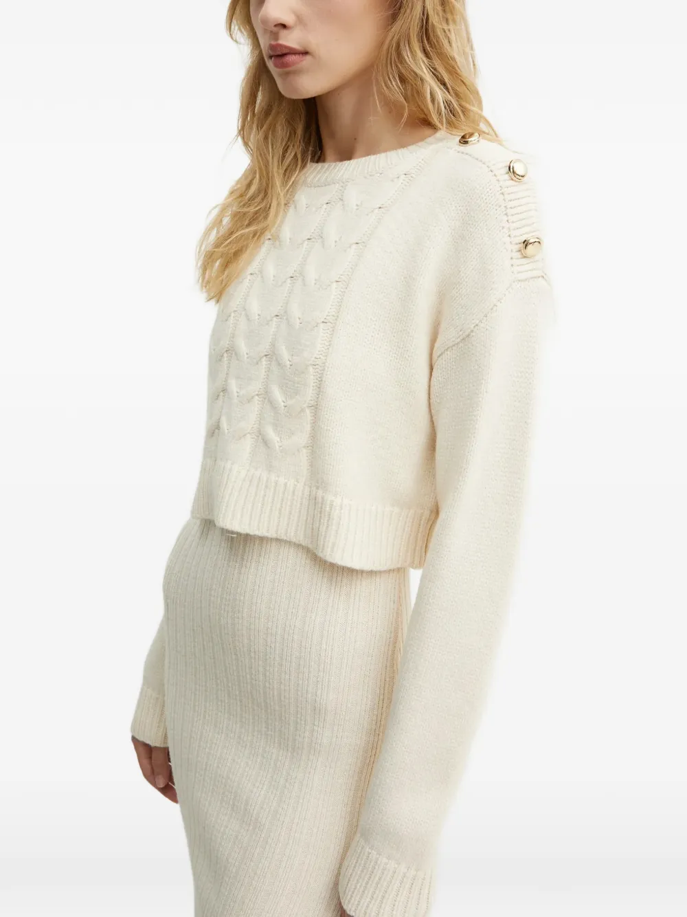 Knitted Midi Dress And Sweater Set
