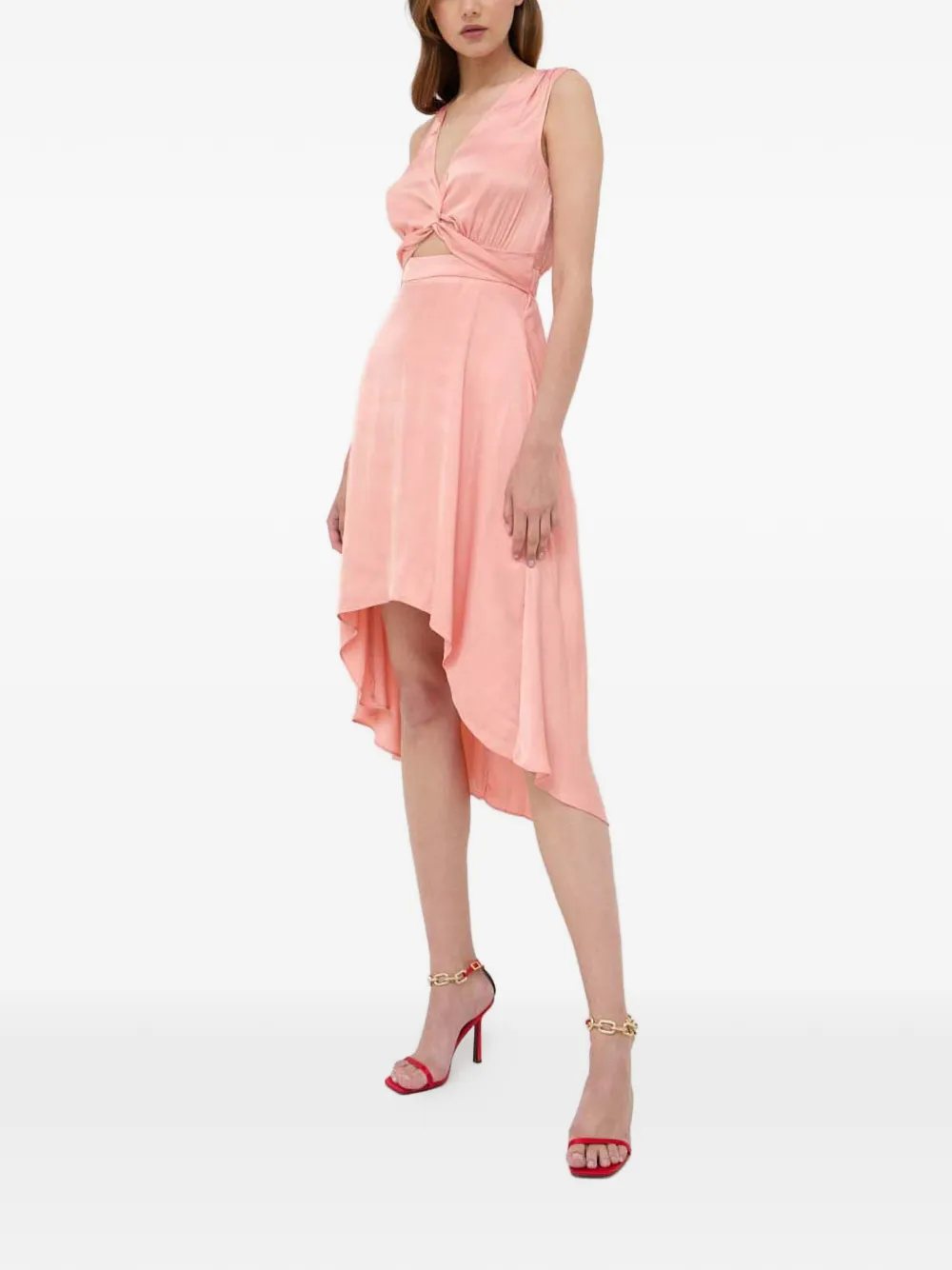 Morgan Mini-jurk met asymmetrische afwerking - Roze