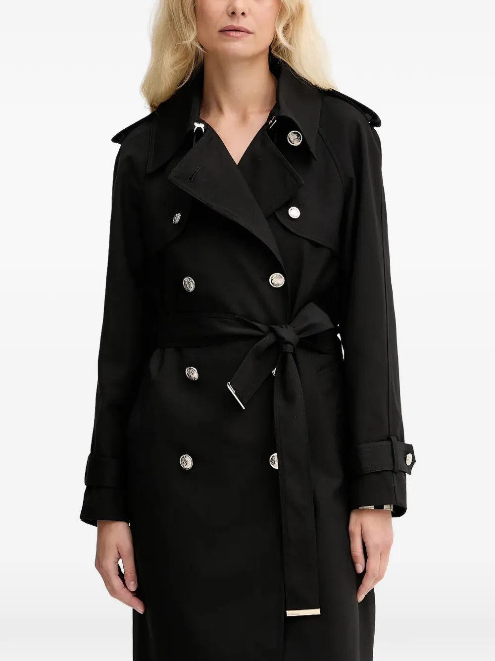 Morgan Trenchcoat met ceintuur Zwart