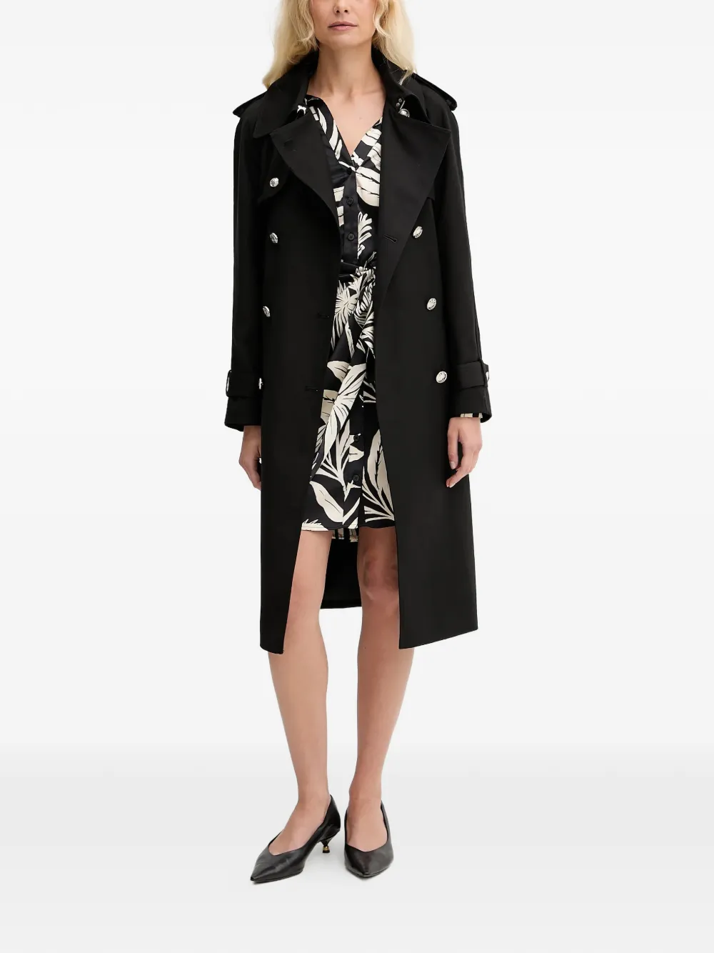 Morgan Trench con cintura - Nero