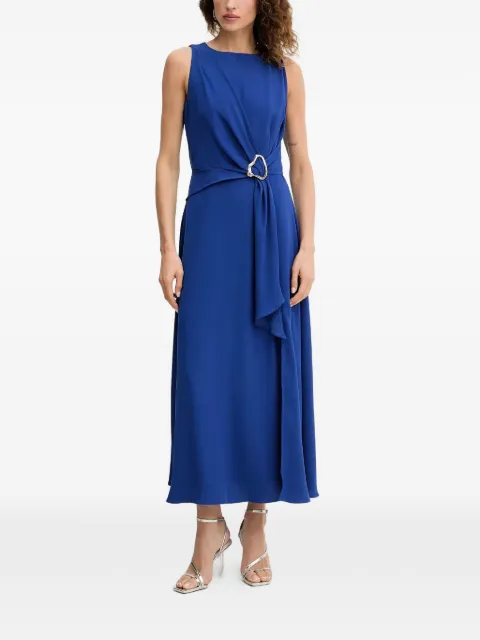 Morgan metallic-buckle sleeveless maxi dress