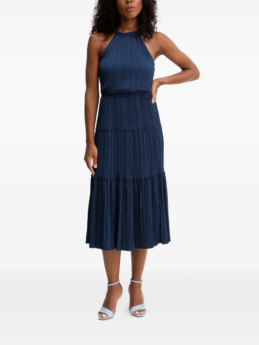 Morgan Gelaagde midi-jurk Blauw