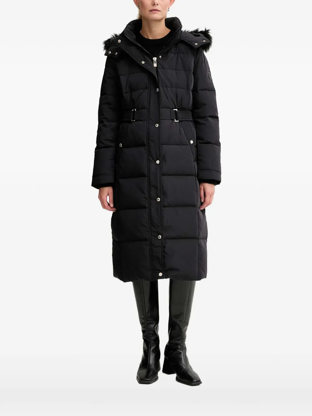 Morgan hooded quilted coat