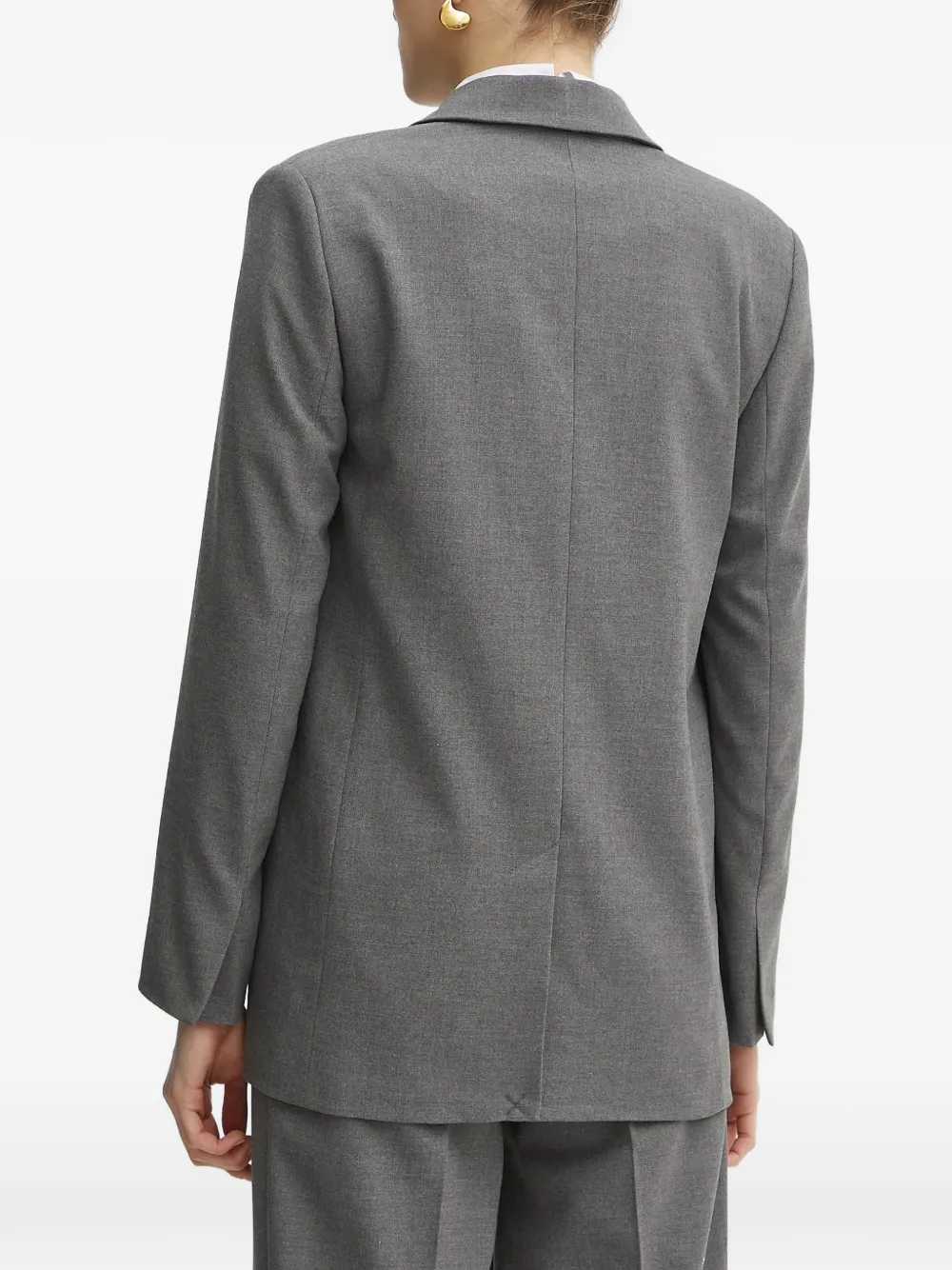Morgan Verfraaide blazer met enkele rij knopen Grijs