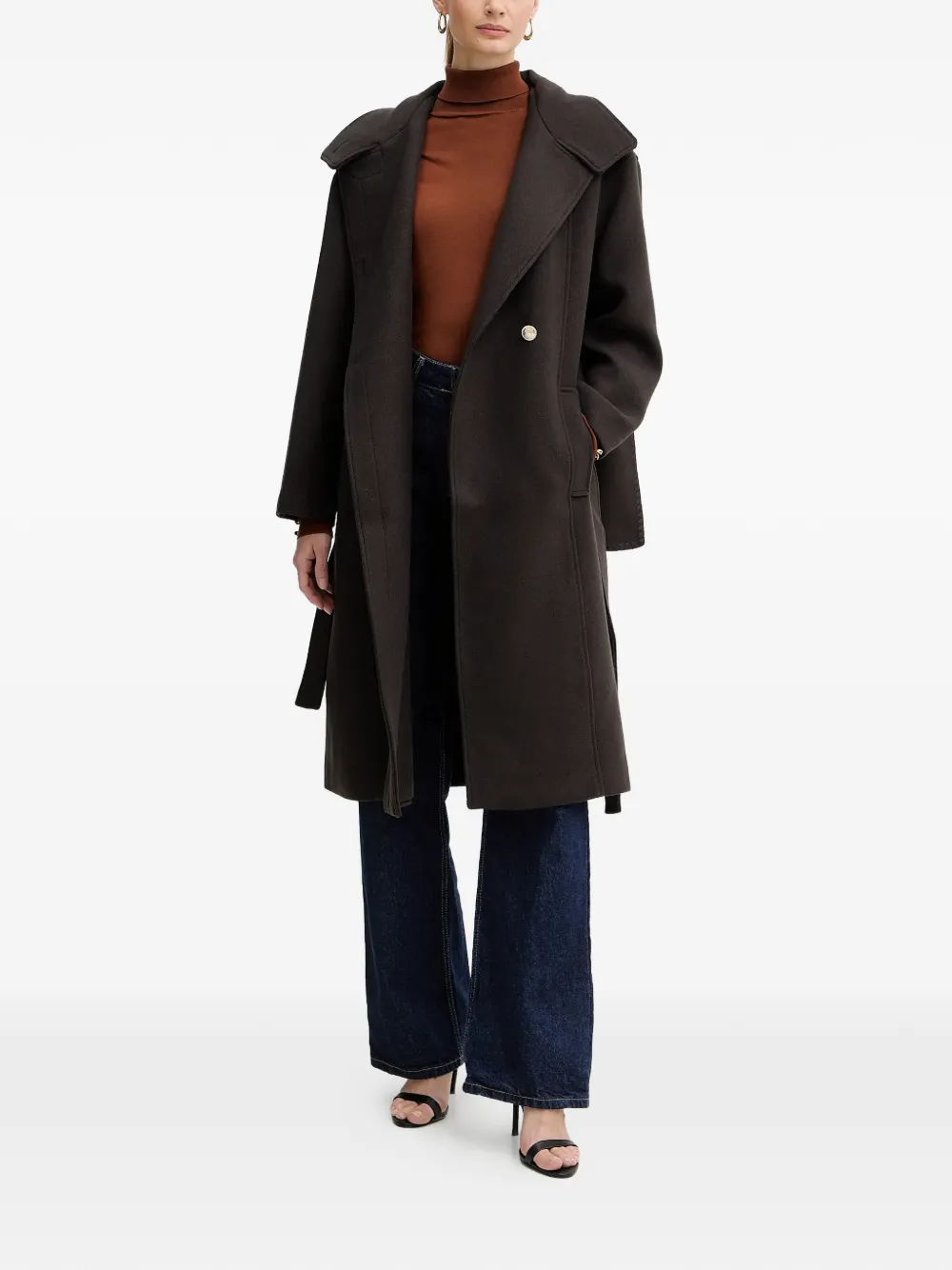  Morgan Belted Coat - Brown 