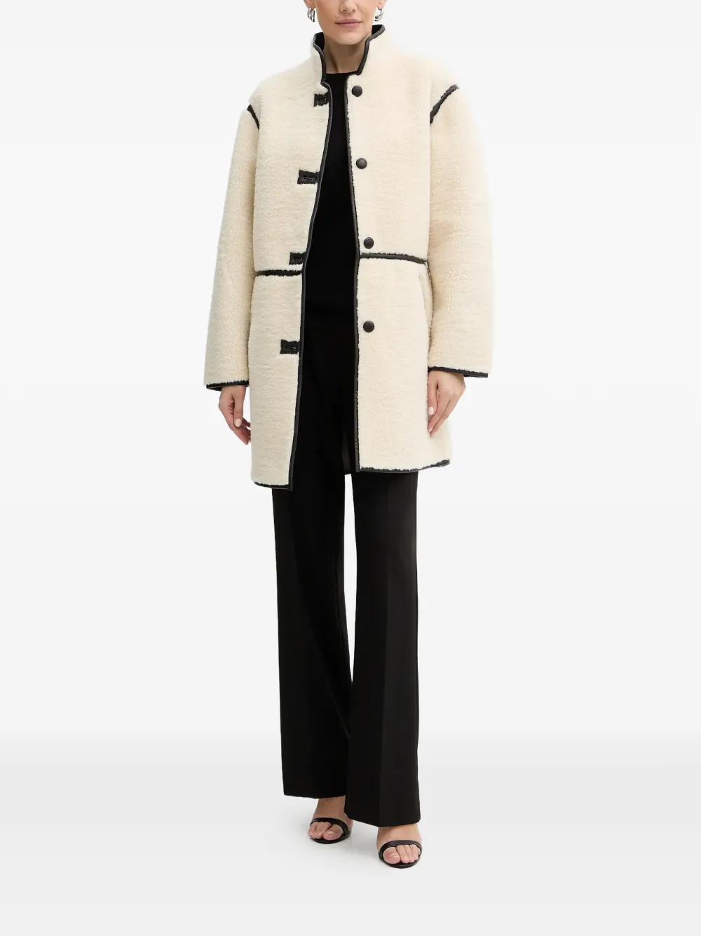  Morgan Button Trim Coat - Neutrals 