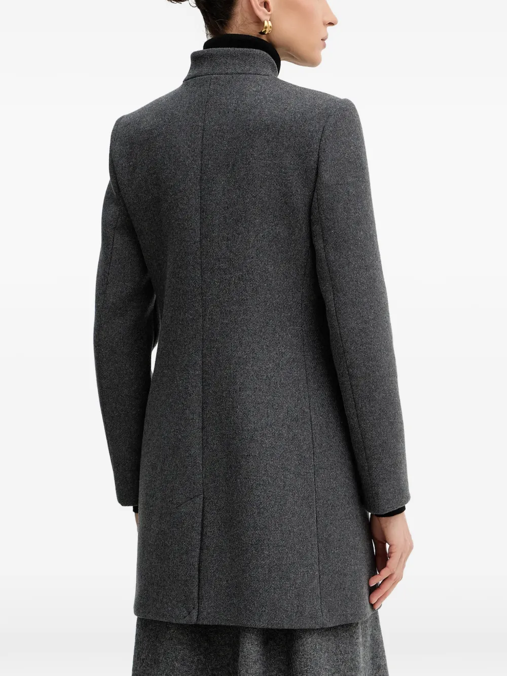  Morgan Bow-embellished Coat - Grey 