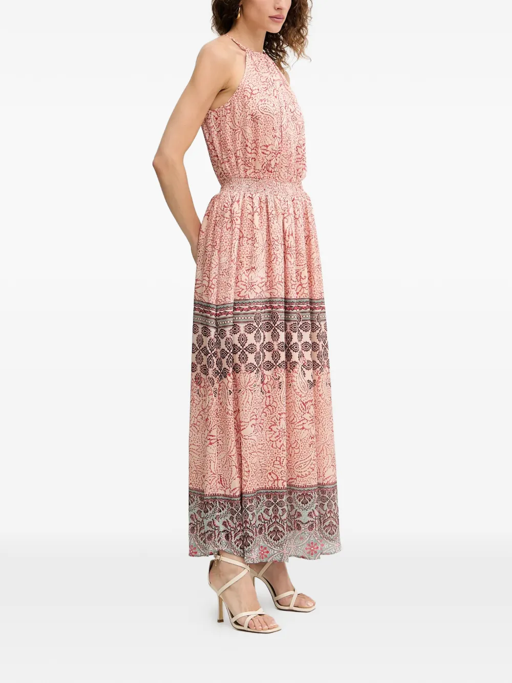  Morgan Patterned Maxi Dress - Pink 