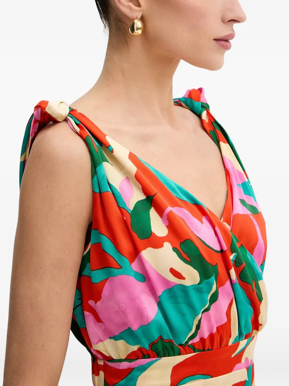 Morgan Maxi-jurk met bloemenprint Rood