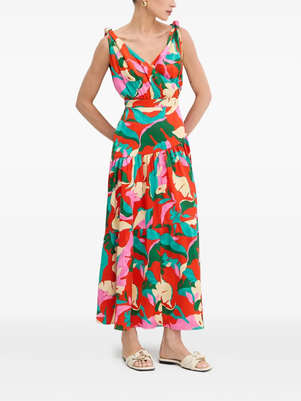 Morgan Maxi-jurk met bloemenprint Rood