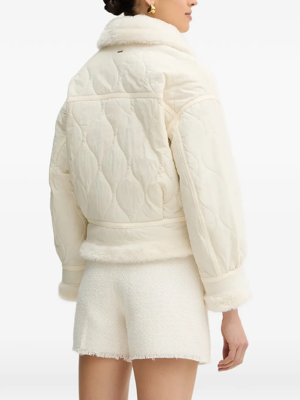  Morgan Quilted Collar Jacket - Neutrals 