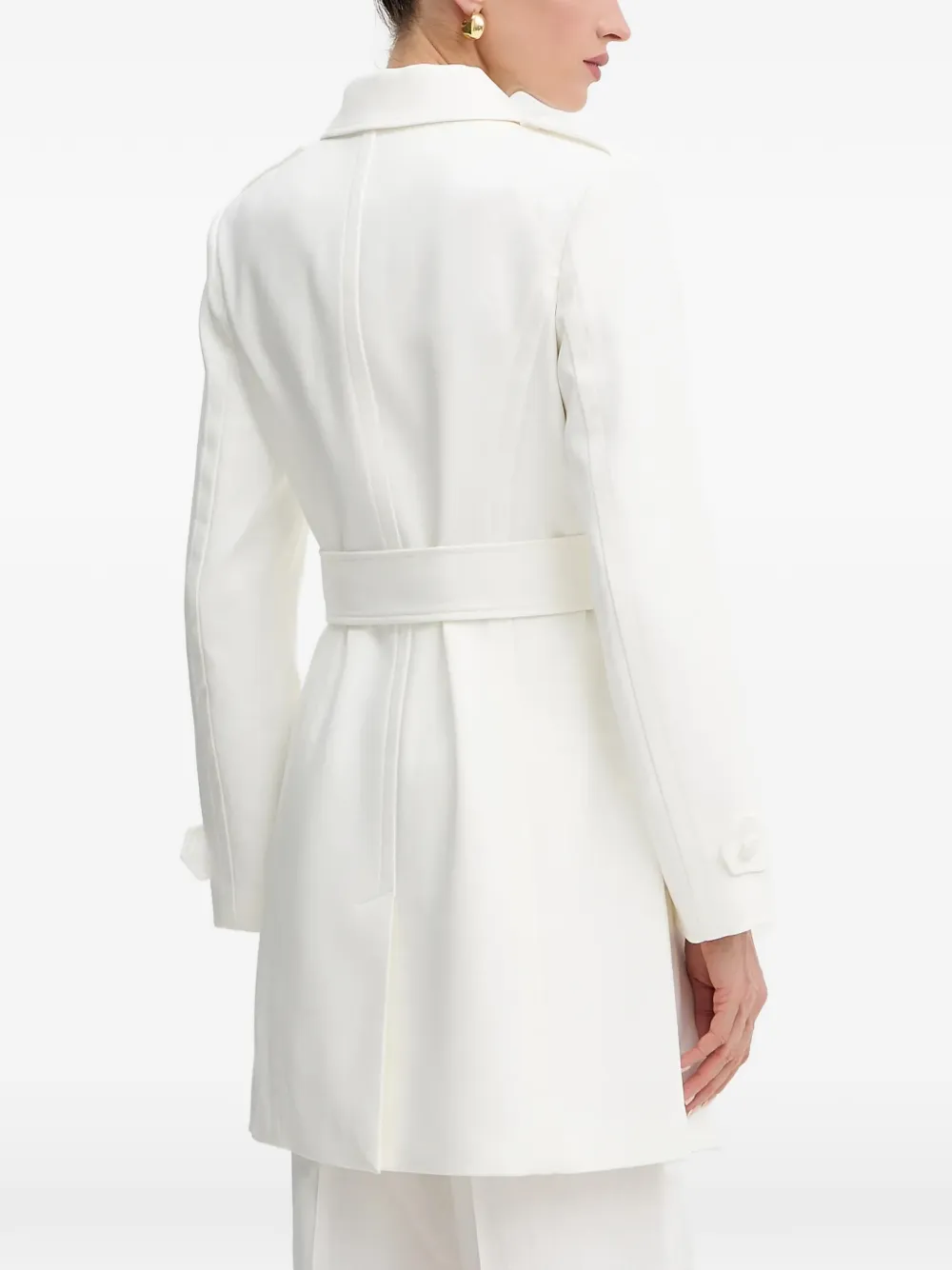  Morgan Zip Belt Coat - White 