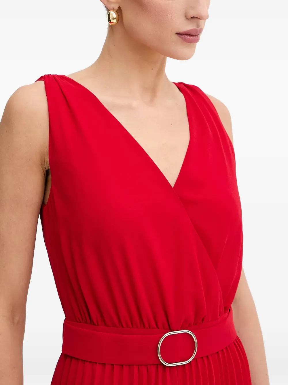Morgan Geplooide jumpsuit Rood