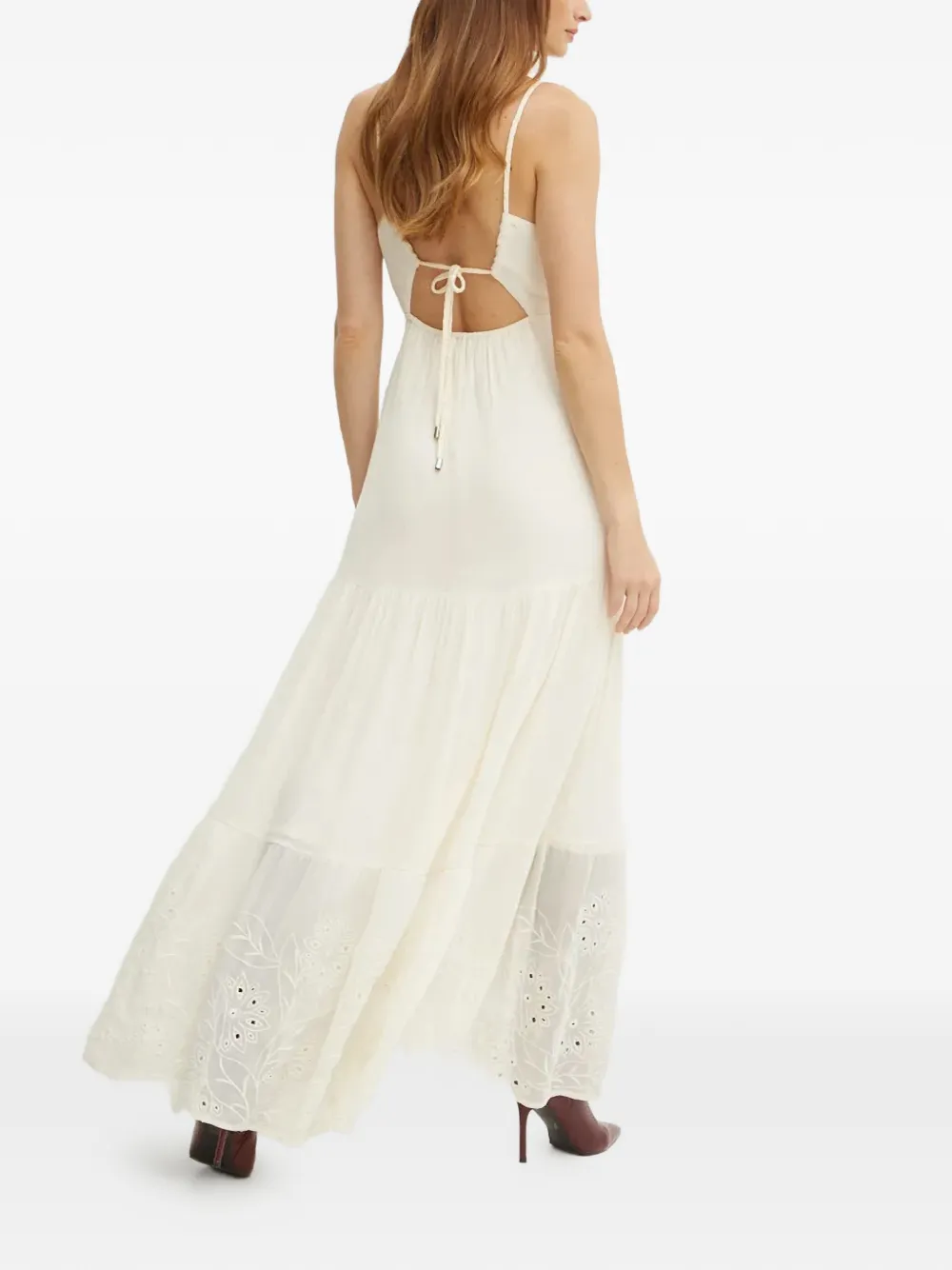 Embroidered Tiered Maxi Dress
