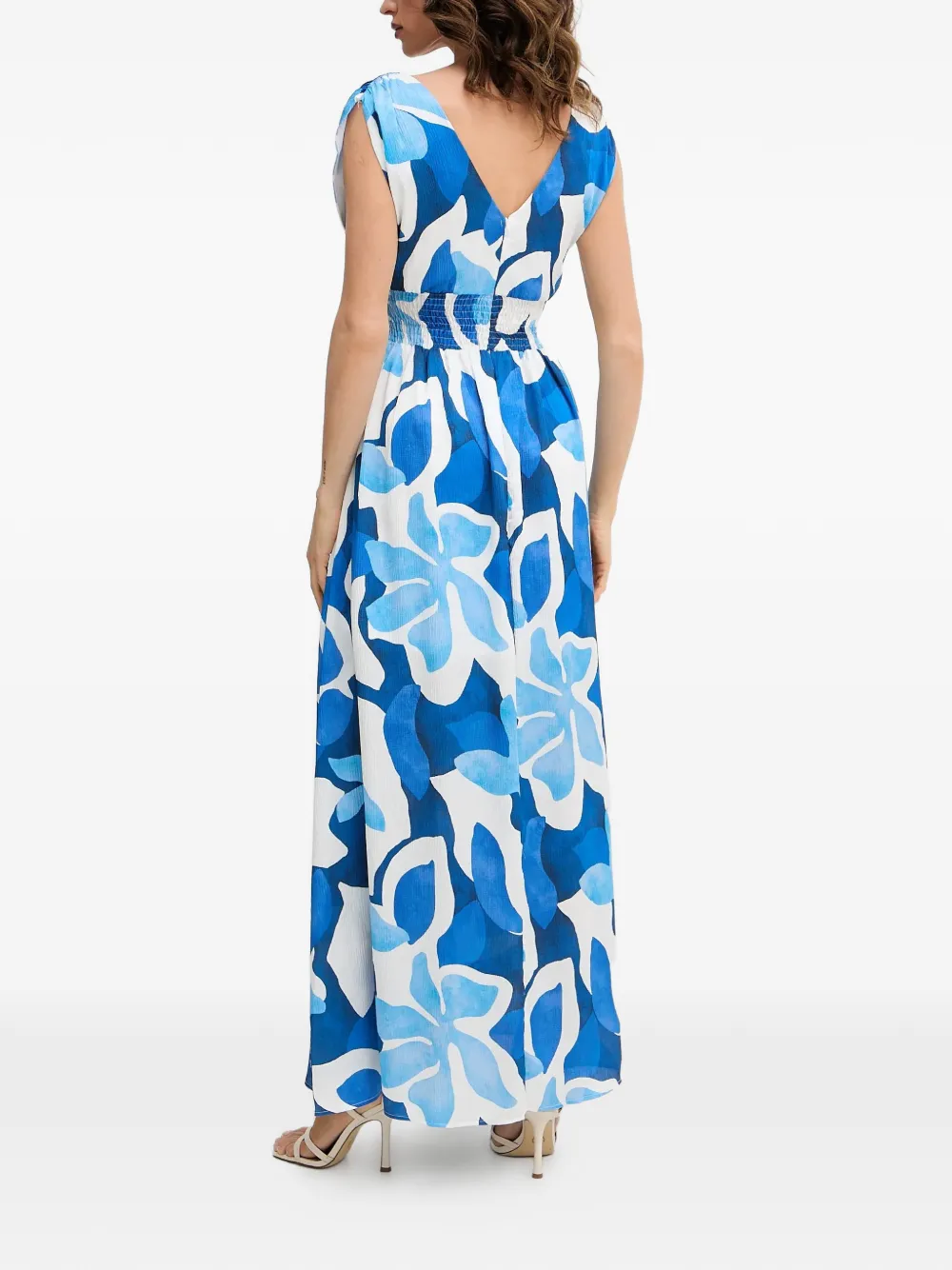 V-Neck Floral-Print Maxi Dress