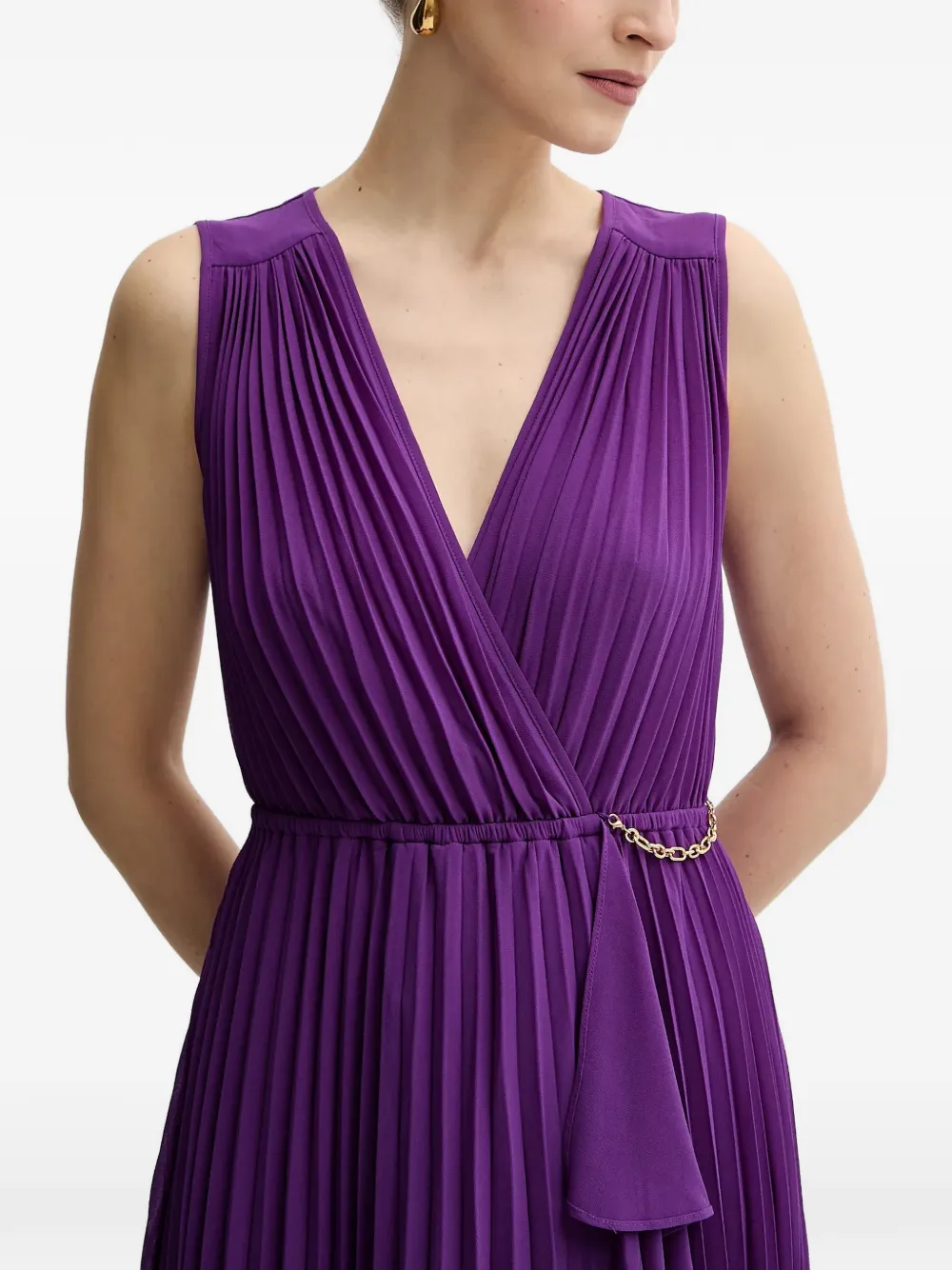 Morgan pleated chain maxi dress - Viola