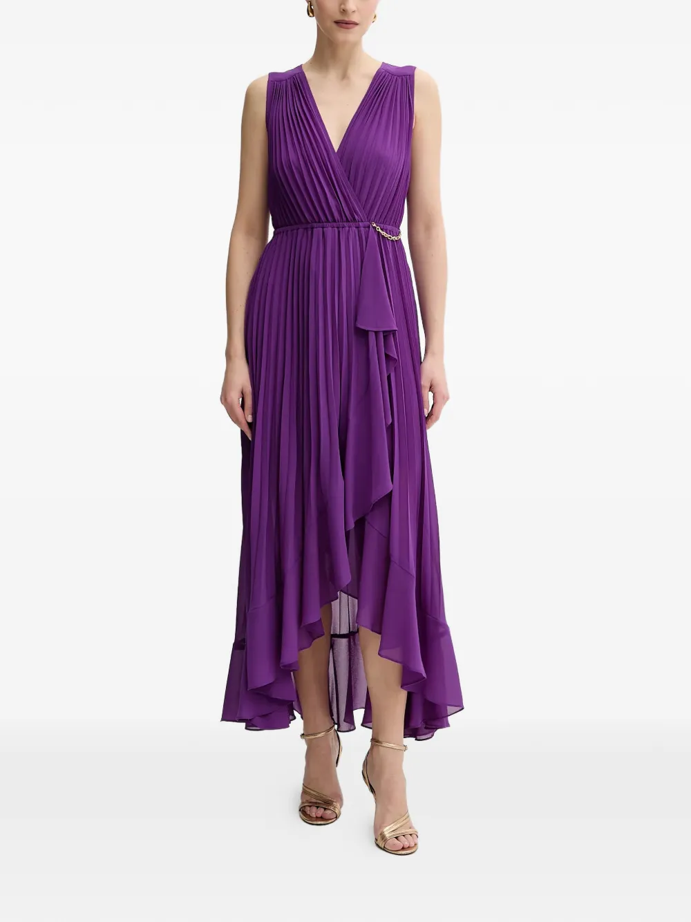 Morgan pleated chain maxi dress - Viola