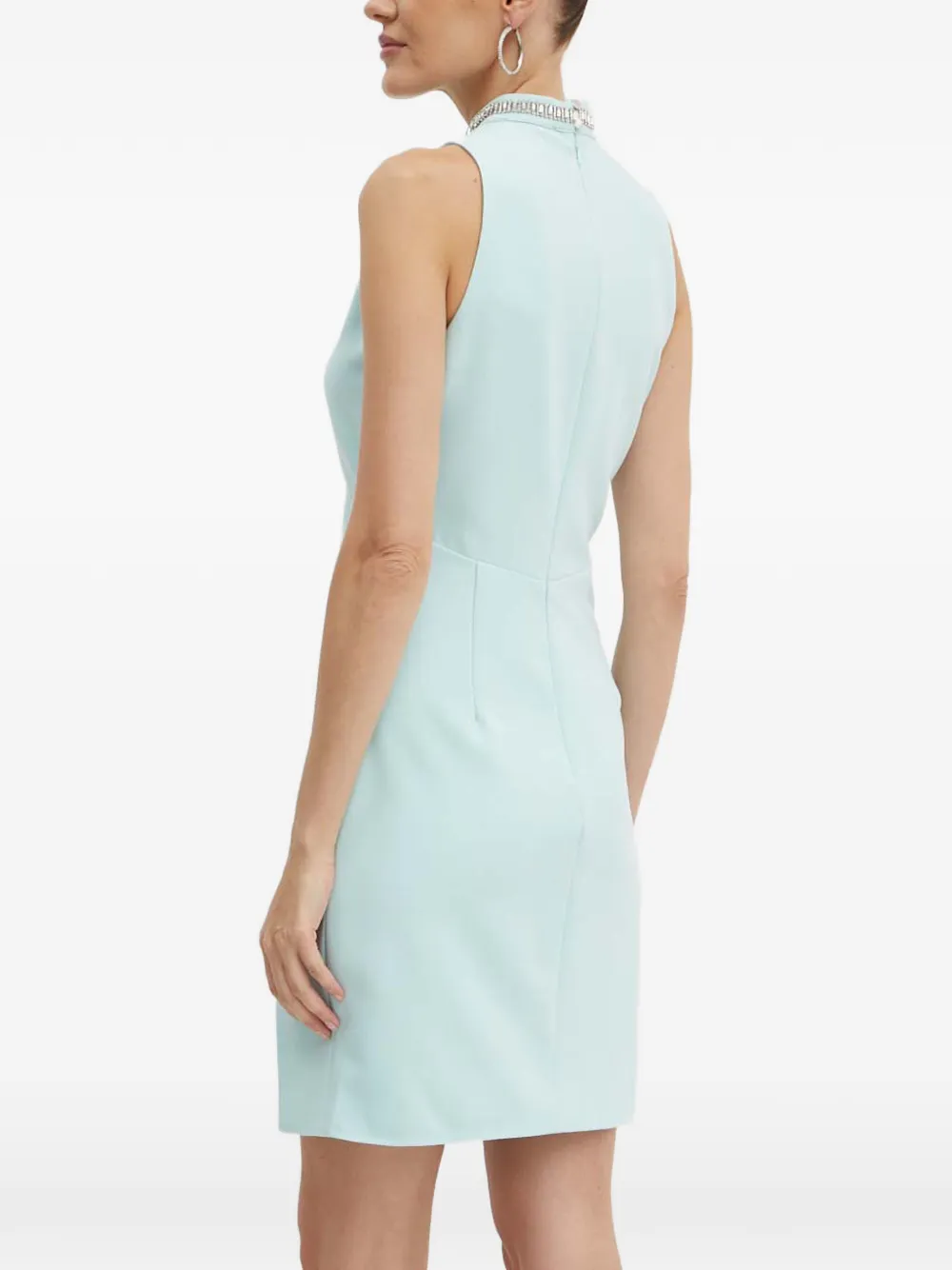 Morgan Verfraaide mini-jurk Blauw