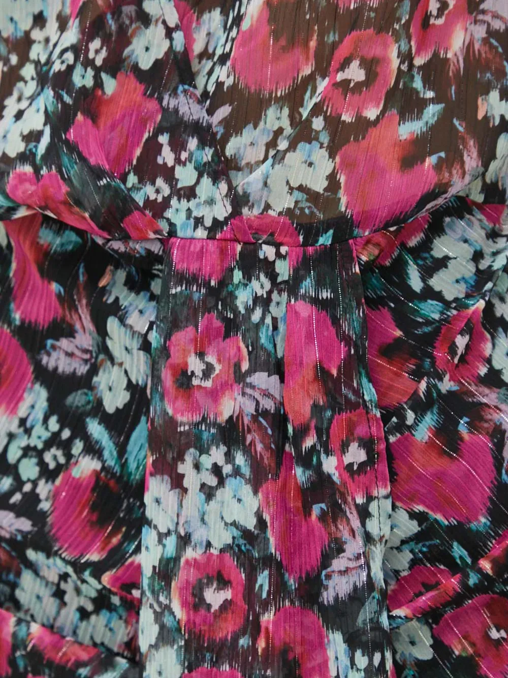 Morgan Mini-jurk met V-hals en bloemenprint Roze