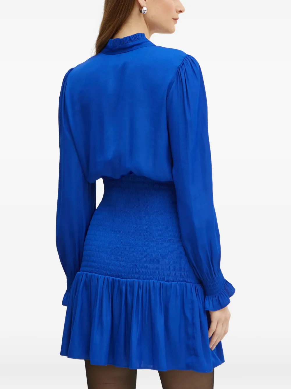  Morgan Ruffled Smocked Dress - Blue 