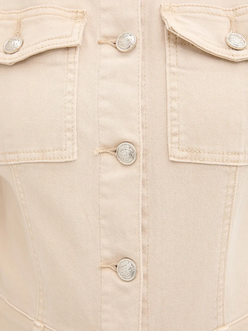 Morgan Jumpsuit met zak en knoop Beige