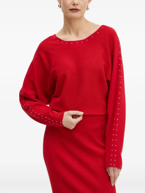 Morgan studded slit maxi dress