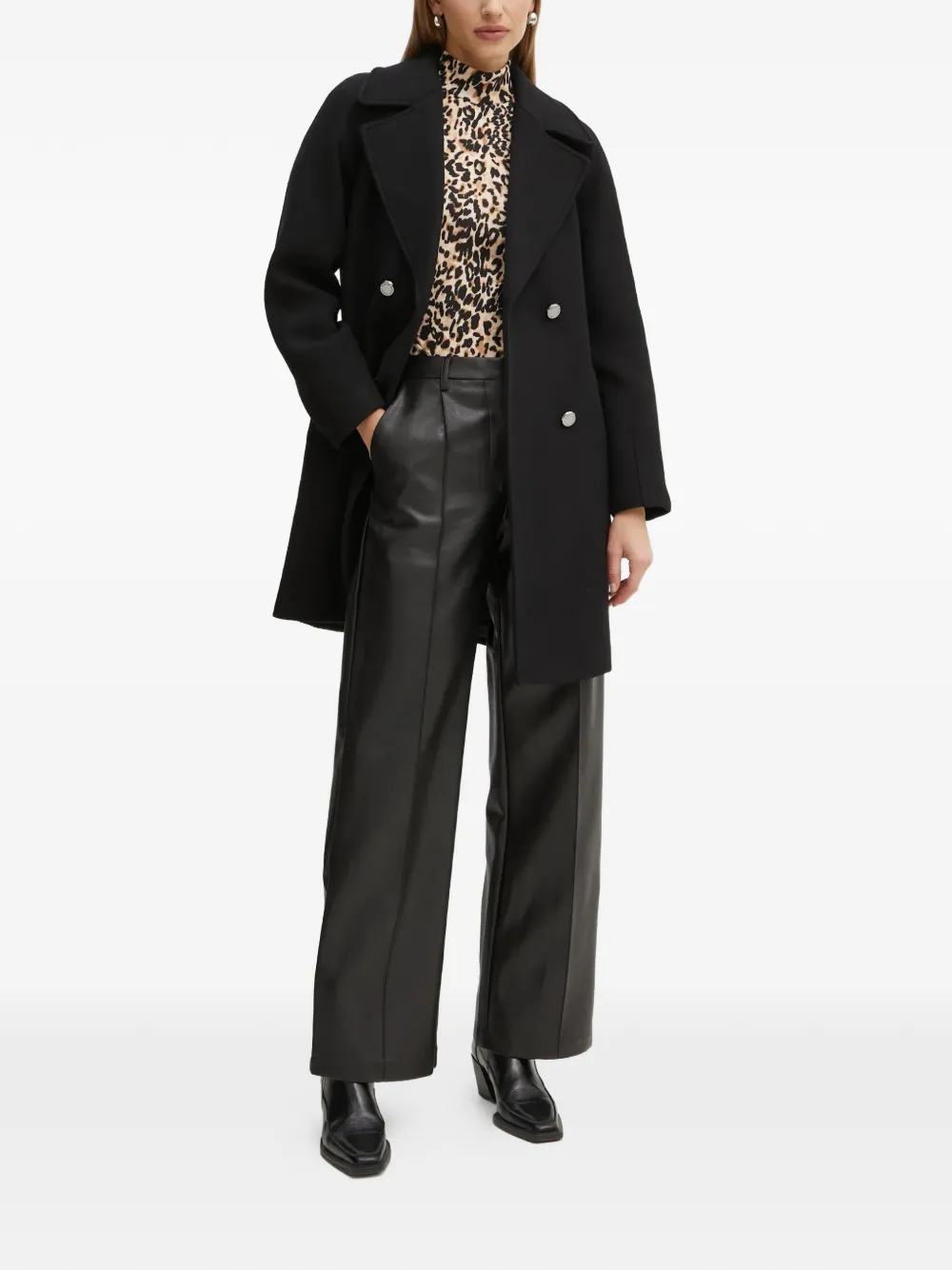  Morgan Button Coat - Black 