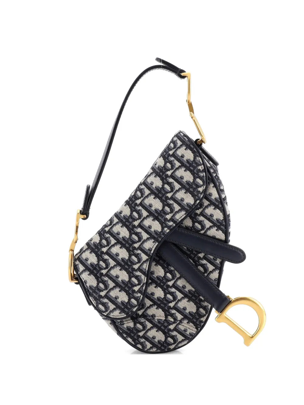 Christian Dior Pre-Owned Saddle Handbag Oblique Canvas Mini shoulder bag - Blu