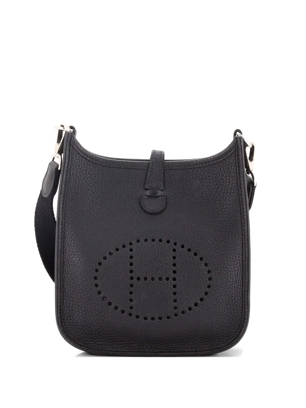 Hermès Pre-Owned Evelyne Bag Gen III Clemence TPM crossbody bag - Nero