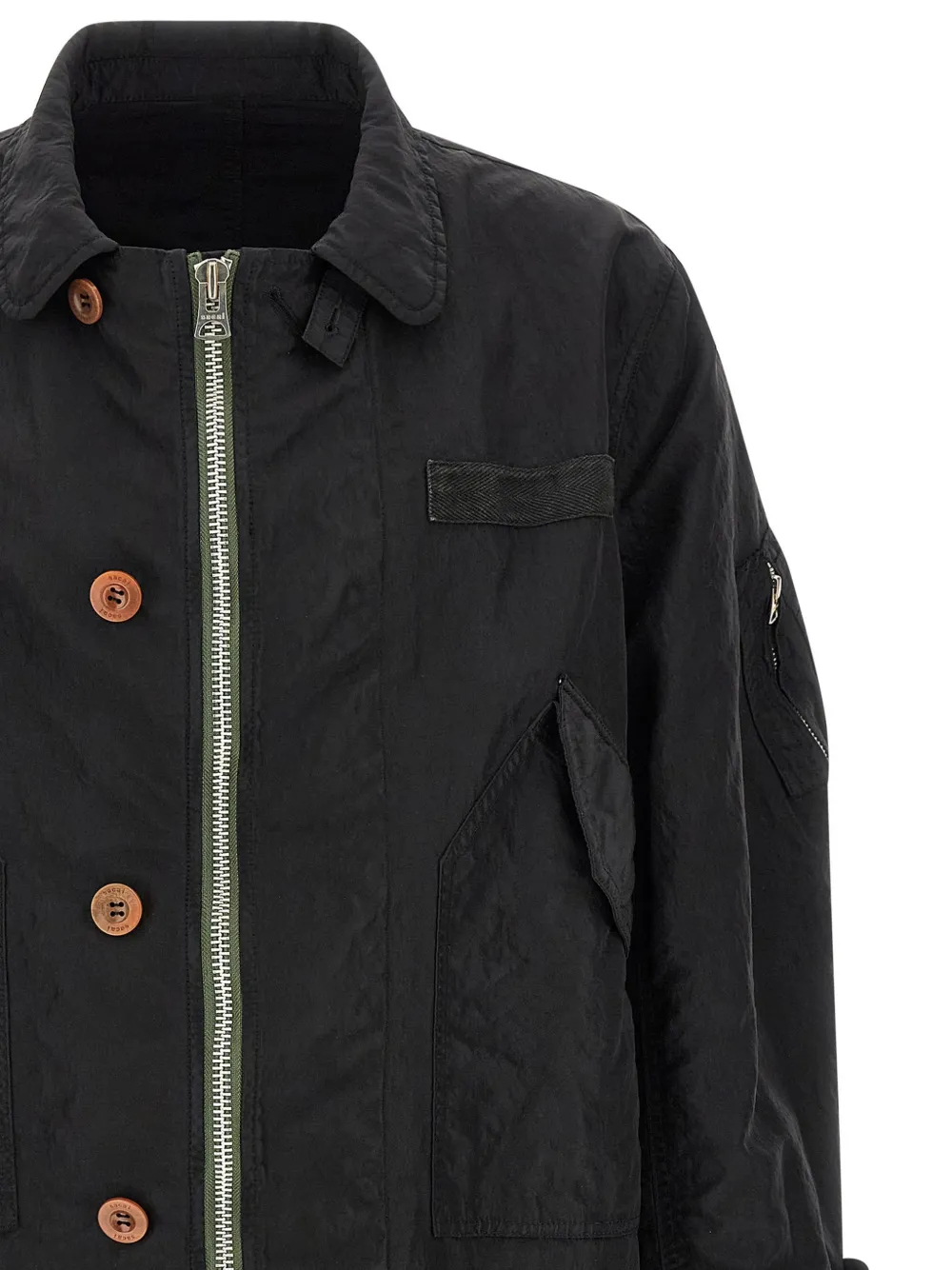  Sacai Layered Coat - Black 