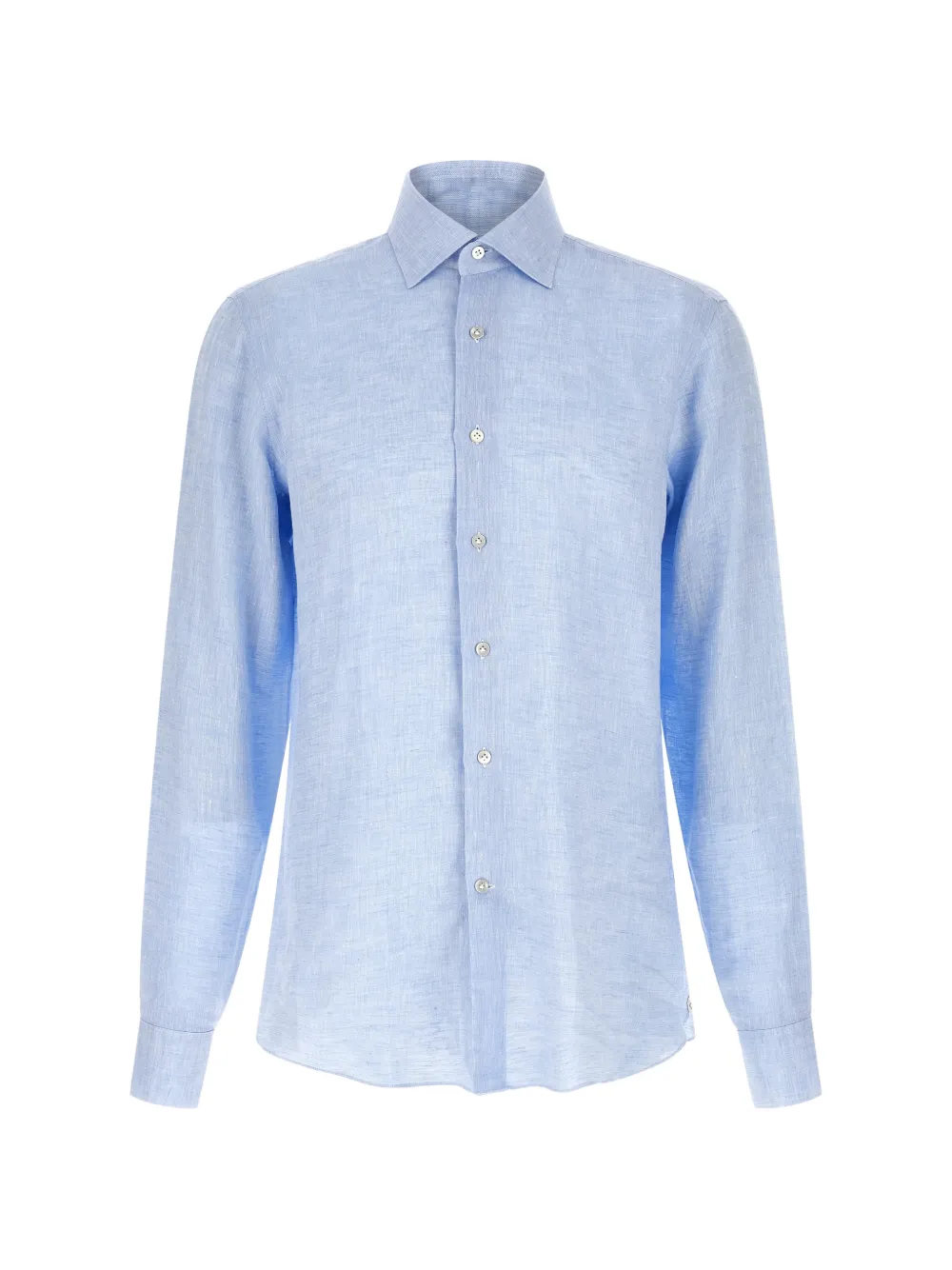 BORRIELLO NAPOLI buttoned linen shirt - Blu