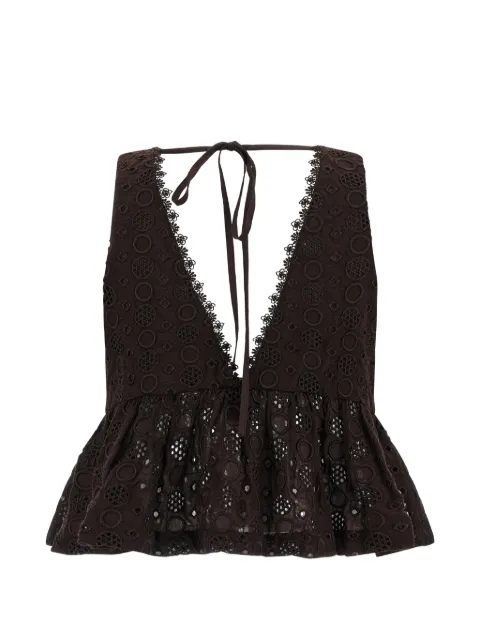 PINKO Blusa Kiersten com bordado inglês