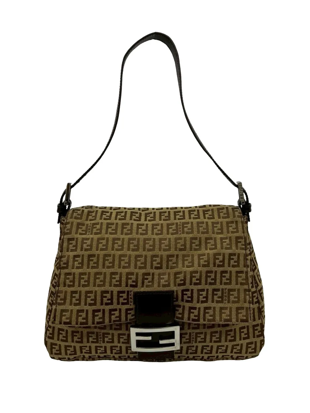 Fendi Pre-Owned 2010-2026 Zucchino Canvas Mamma Forever shoulder bag - Marrone