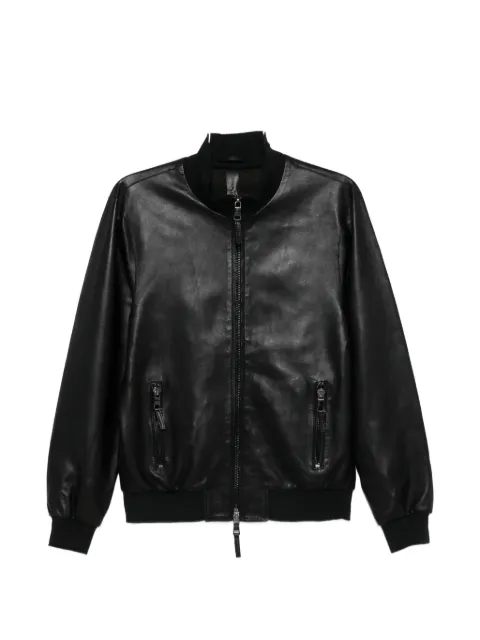 THE JACK LEATHERS zip-up bomber leather jacket