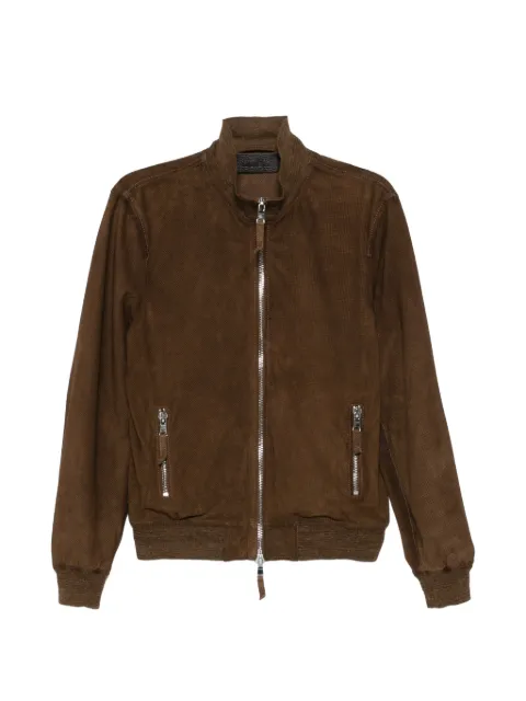 THE JACK LEATHERS zip-up suede jacket
