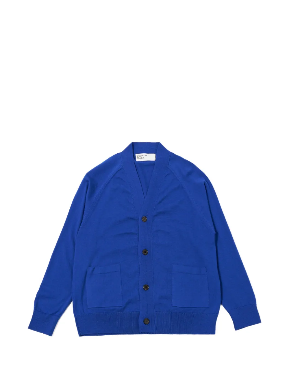 Universal Works patch-pocket cardigan - Blu