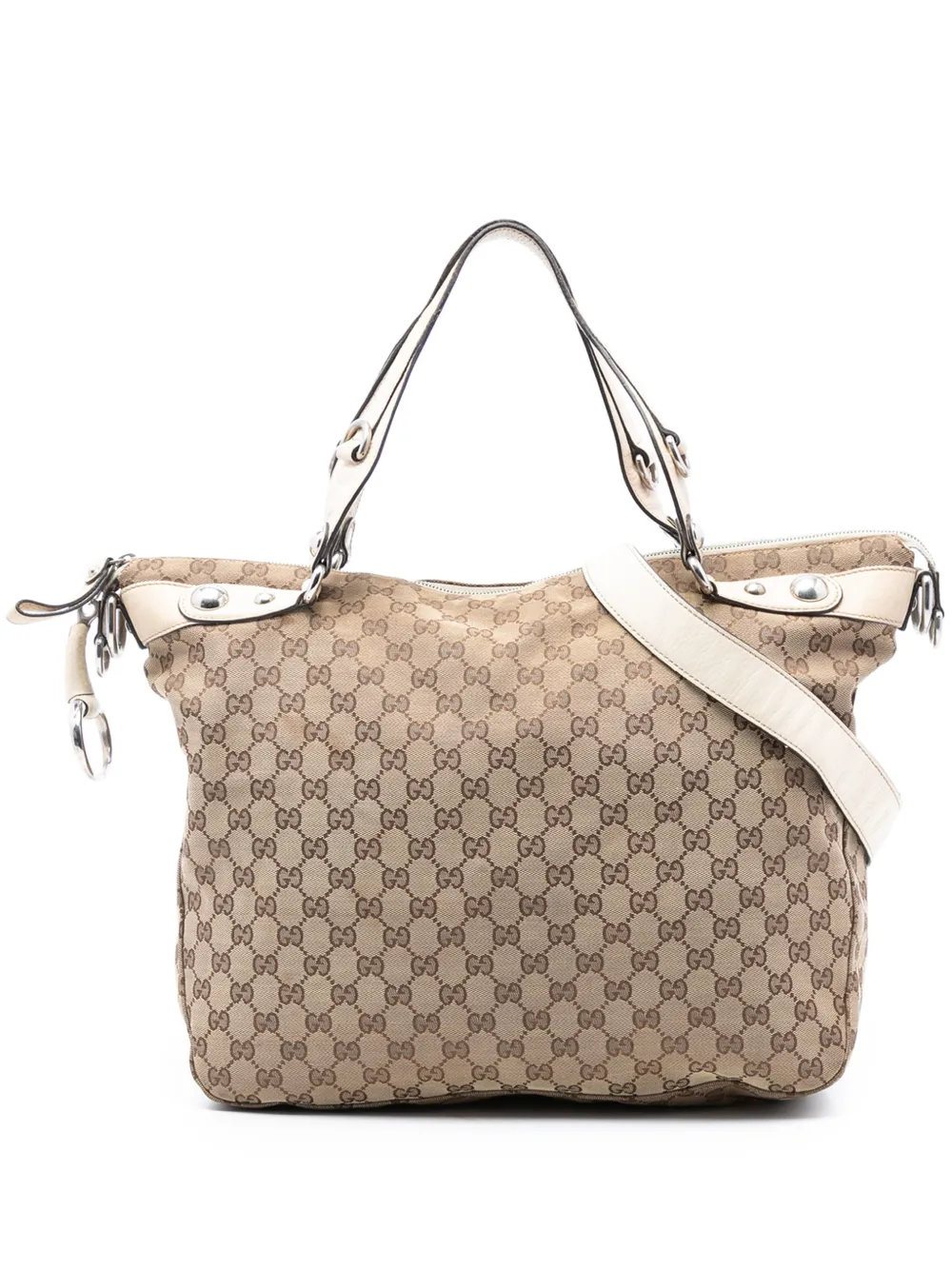 Gucci Pre-Owned 2016-2025 Large GG Canvas Icon Bit satchel - Marrone