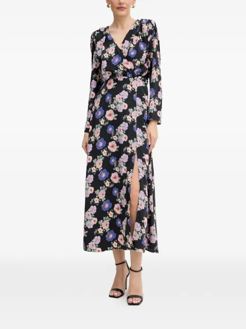 Morgan floral V-neck midi dress