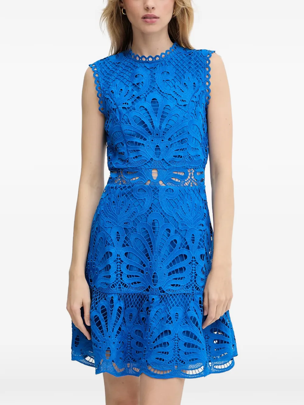 Morgan lace cutout mini dress - Blu