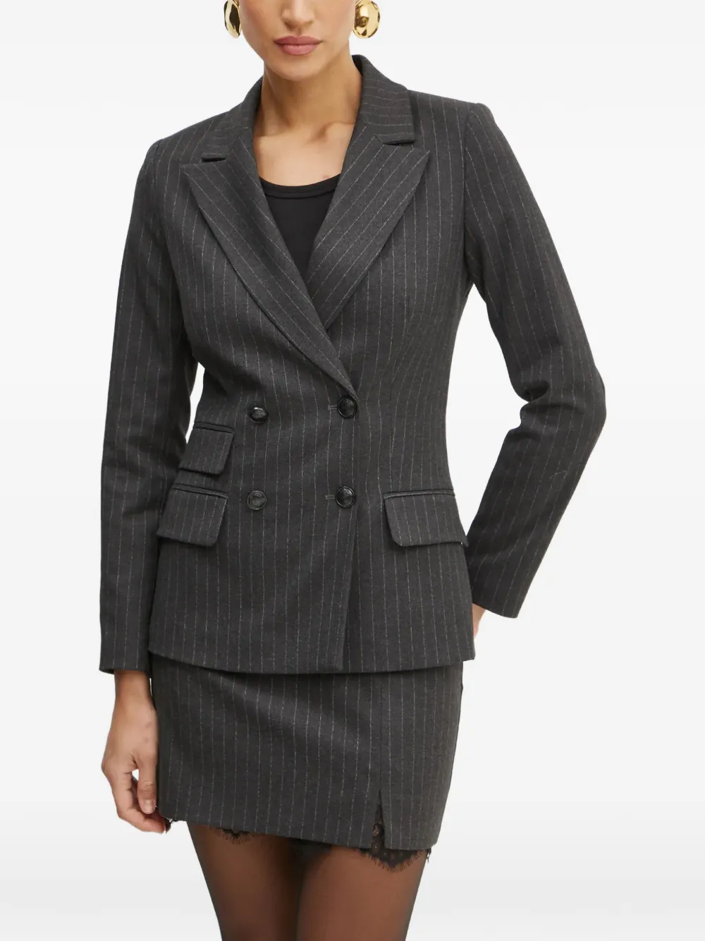 Morgan Blazer doppiopetto gessato - Grigio