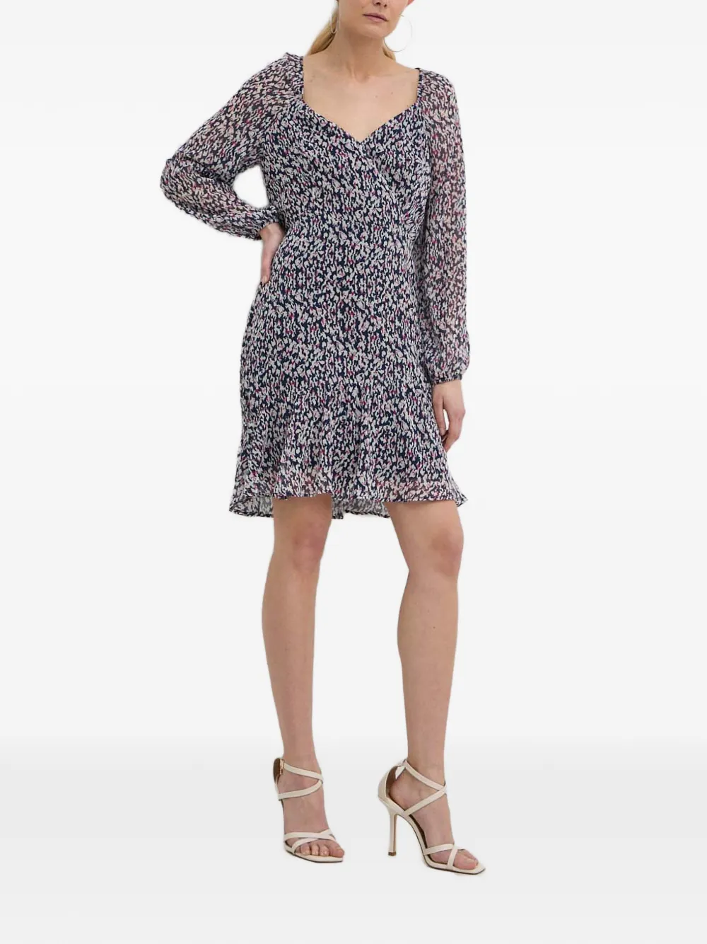  Morgan V-neck Mini Dress - Blue 