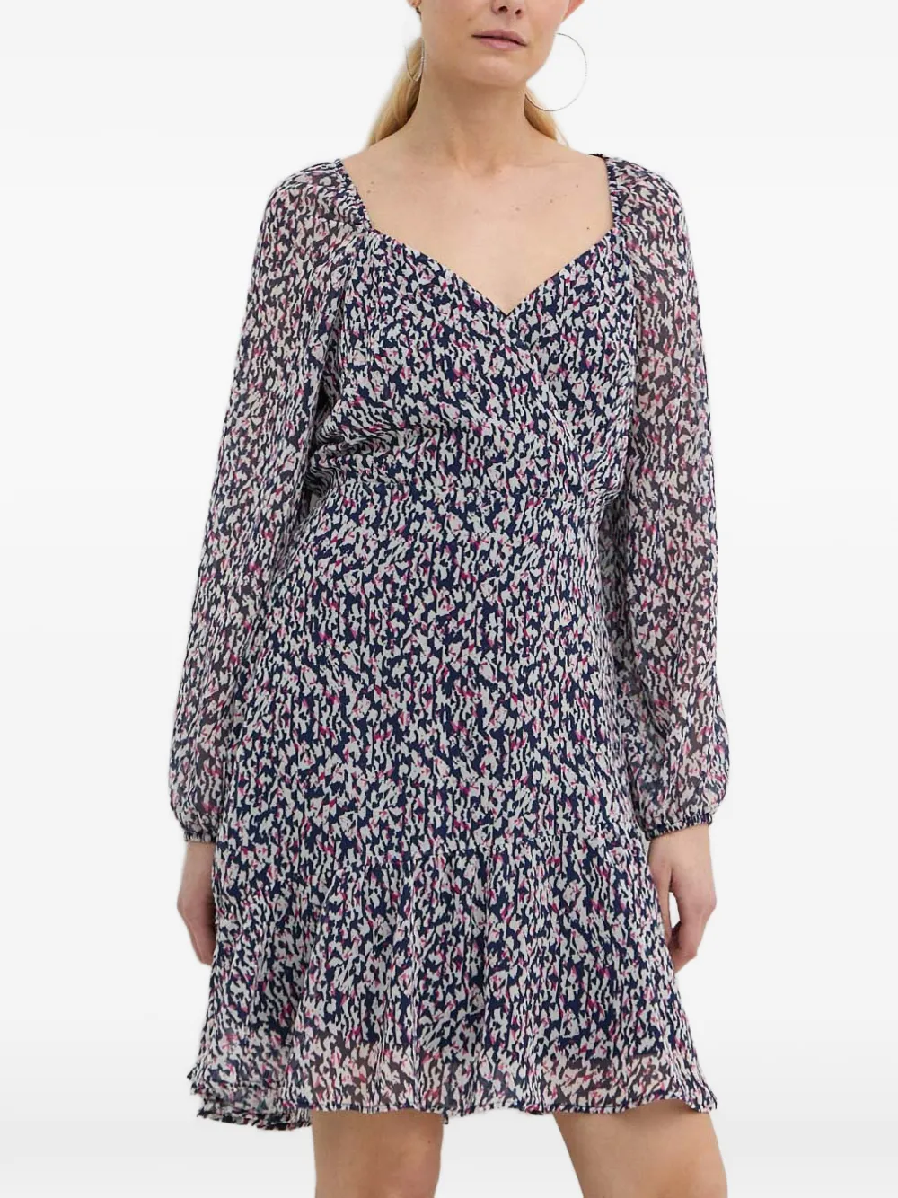 Morgan V-neck mini dress - Blu