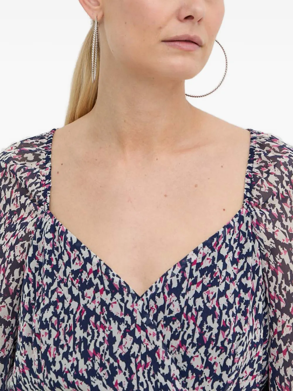 Morgan Mini-jurk met V-hals Blauw