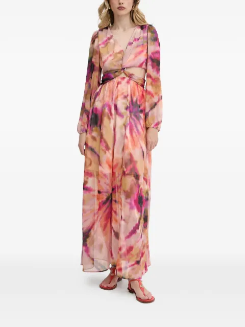 Morgan tie-dye cut-out maxi dress