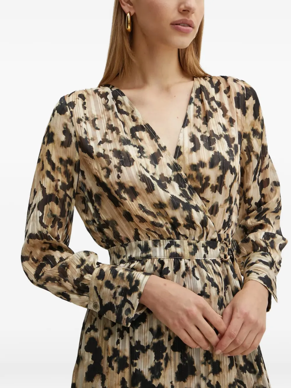 Morgan Jurk met V-hals Beige