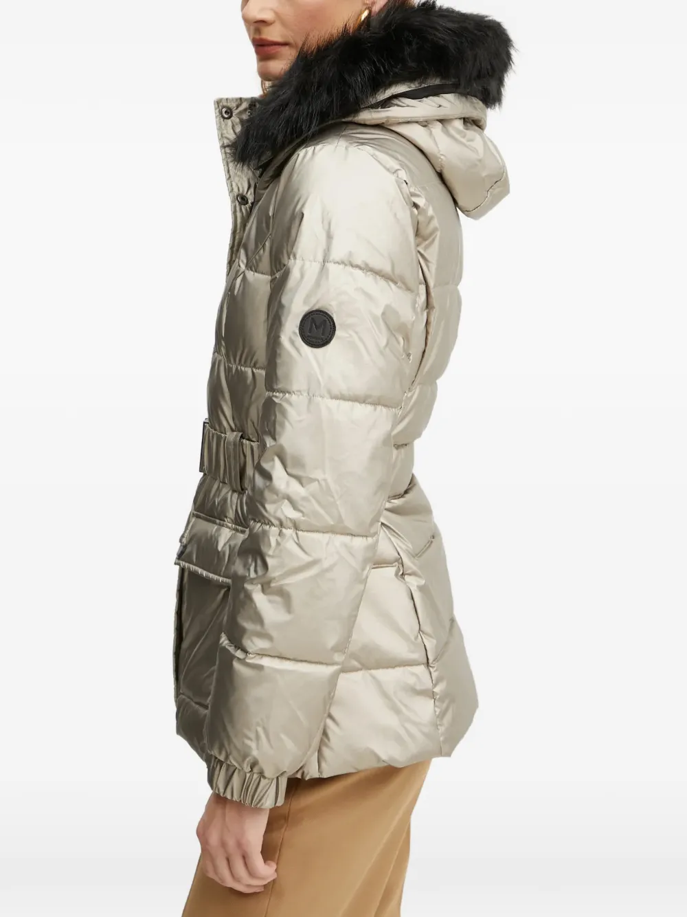  Morgan Hooded Belted Jacket - Neutrals 