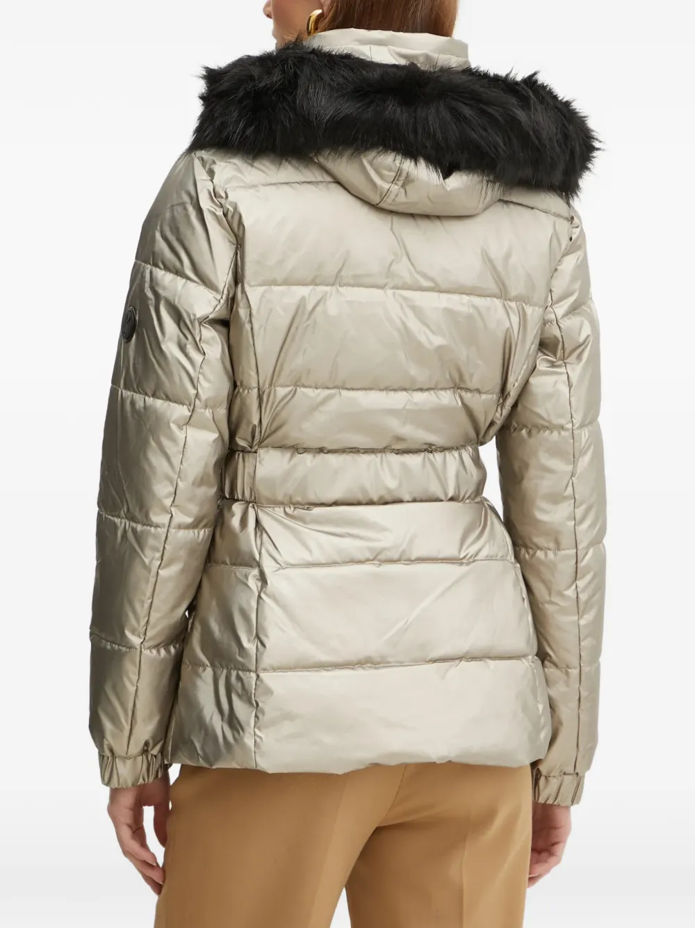 Morgan Jack met capuchon en ceintuur Beige